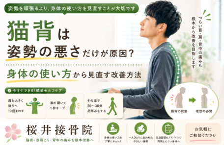 猫背は姿勢の悪さだけが原因？身体の使い方から見直す改善方法